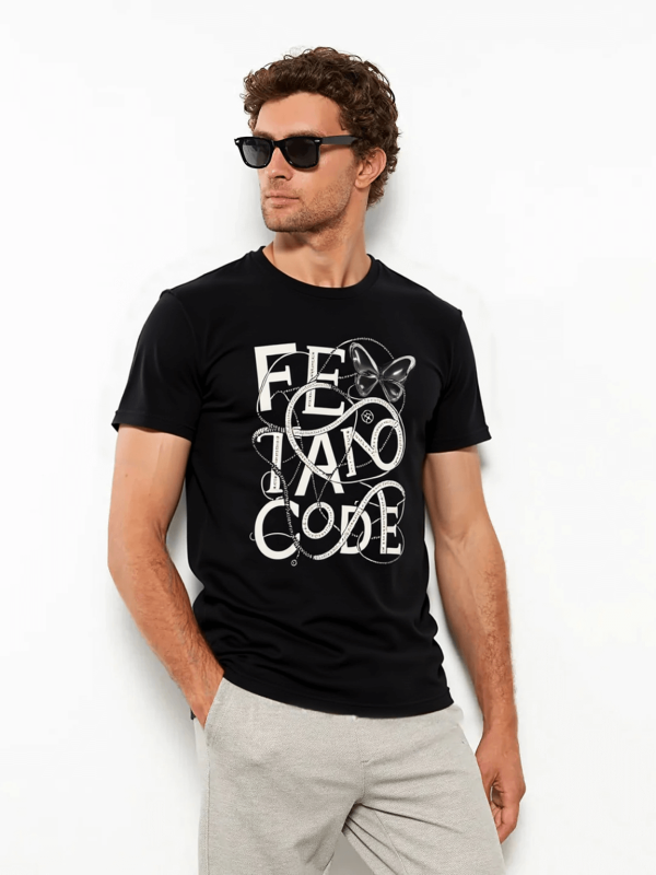 T-shirt - Fetano Code White-Black - Hình ảnh 6