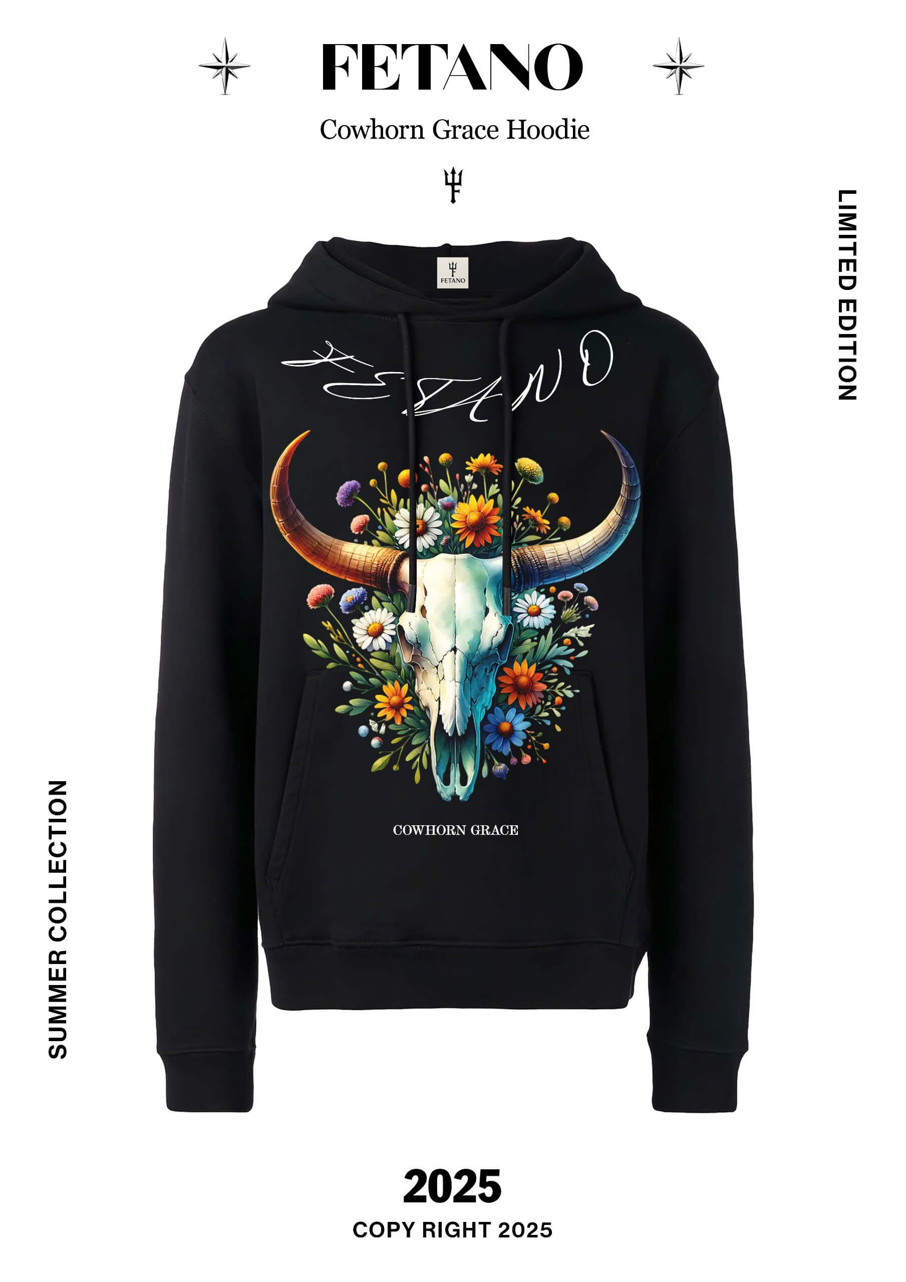 Hoodie - Cowhorn Grace