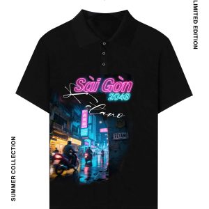 Polo Shirt - Saigon Neon Nights