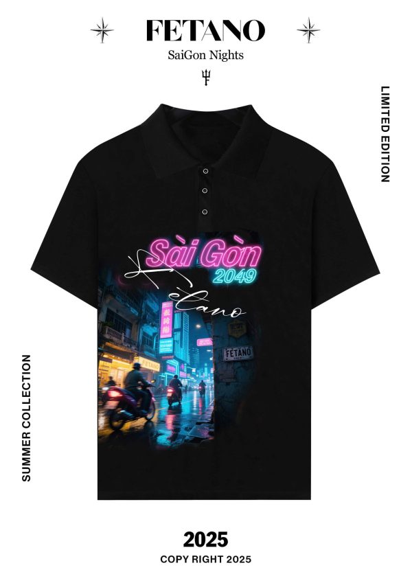 Polo Shirt - Saigon Neon Nights