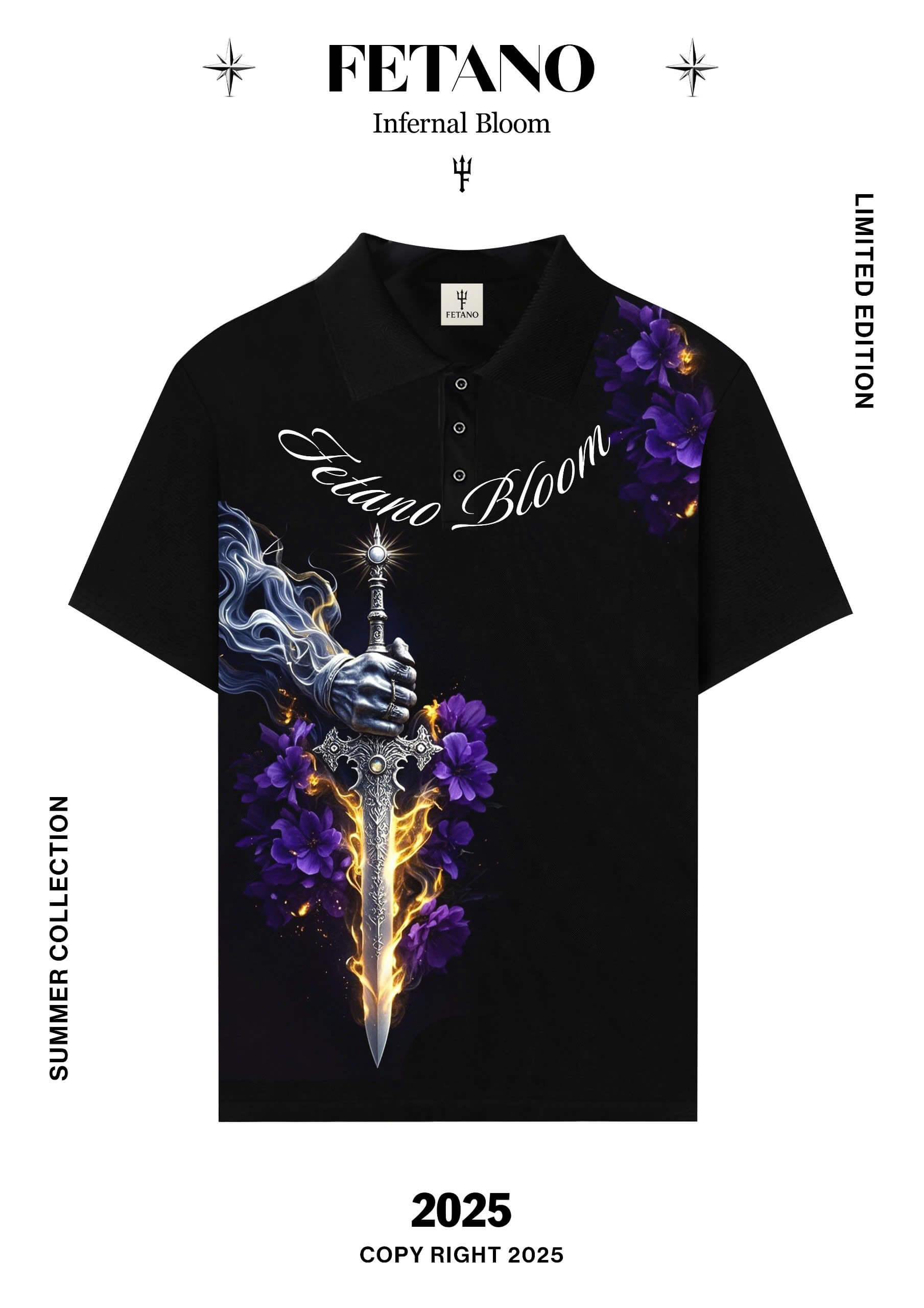 Polo Shirt - Infernal Bloom