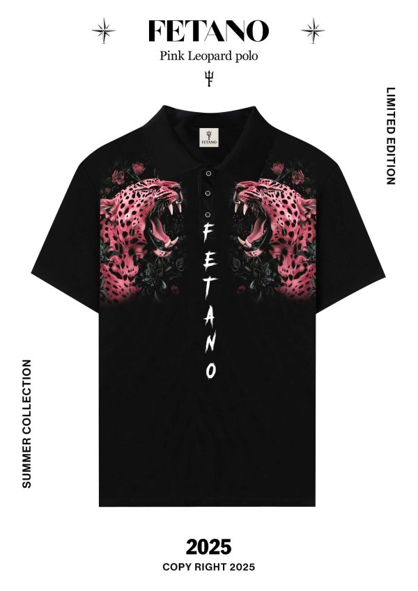 Polo Shirt - Pink Leopard Polo -clone