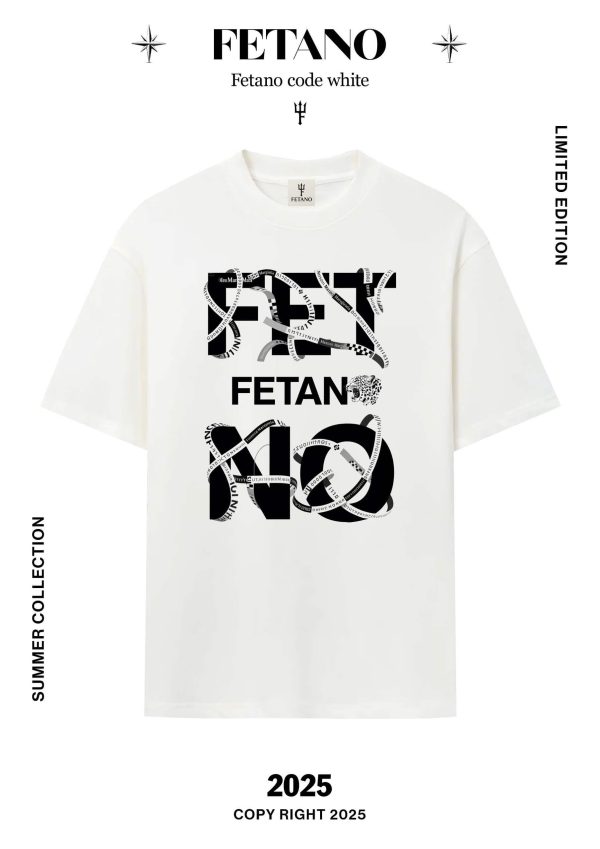 T-shirt - Fetano Code White-Black - Hình ảnh 3