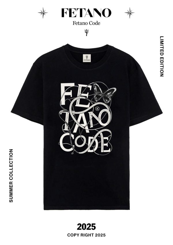 T-shirt - Fetano Code White-Black