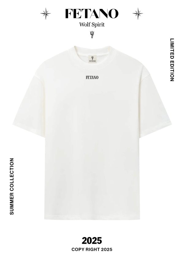 T-shirt - Thun không hình trắng đen Fetano