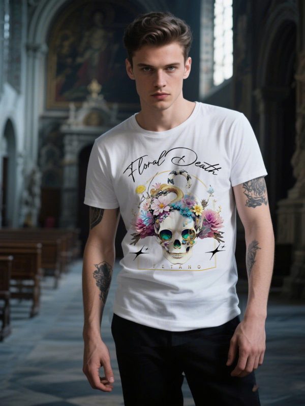 Polo Shirt - Rose Skull-Floral Death Polo - Image 8