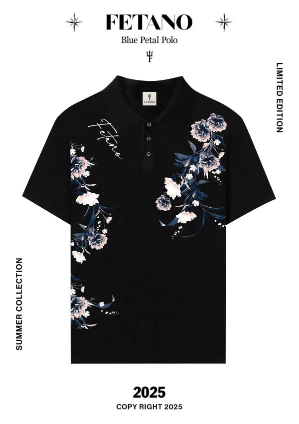 Polo Shirt - Blue Petal