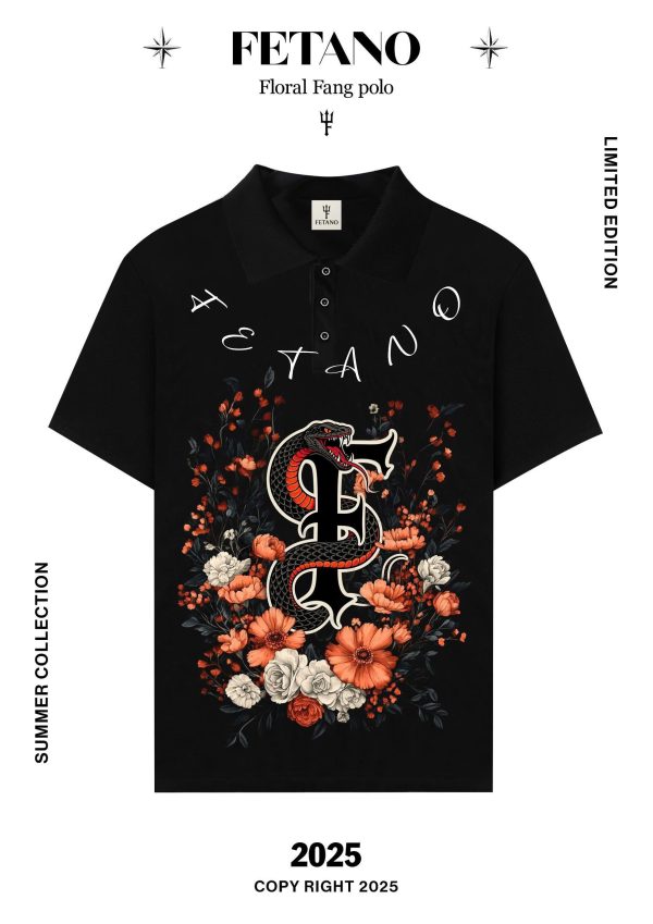 Polo Shirt – Floral Fang