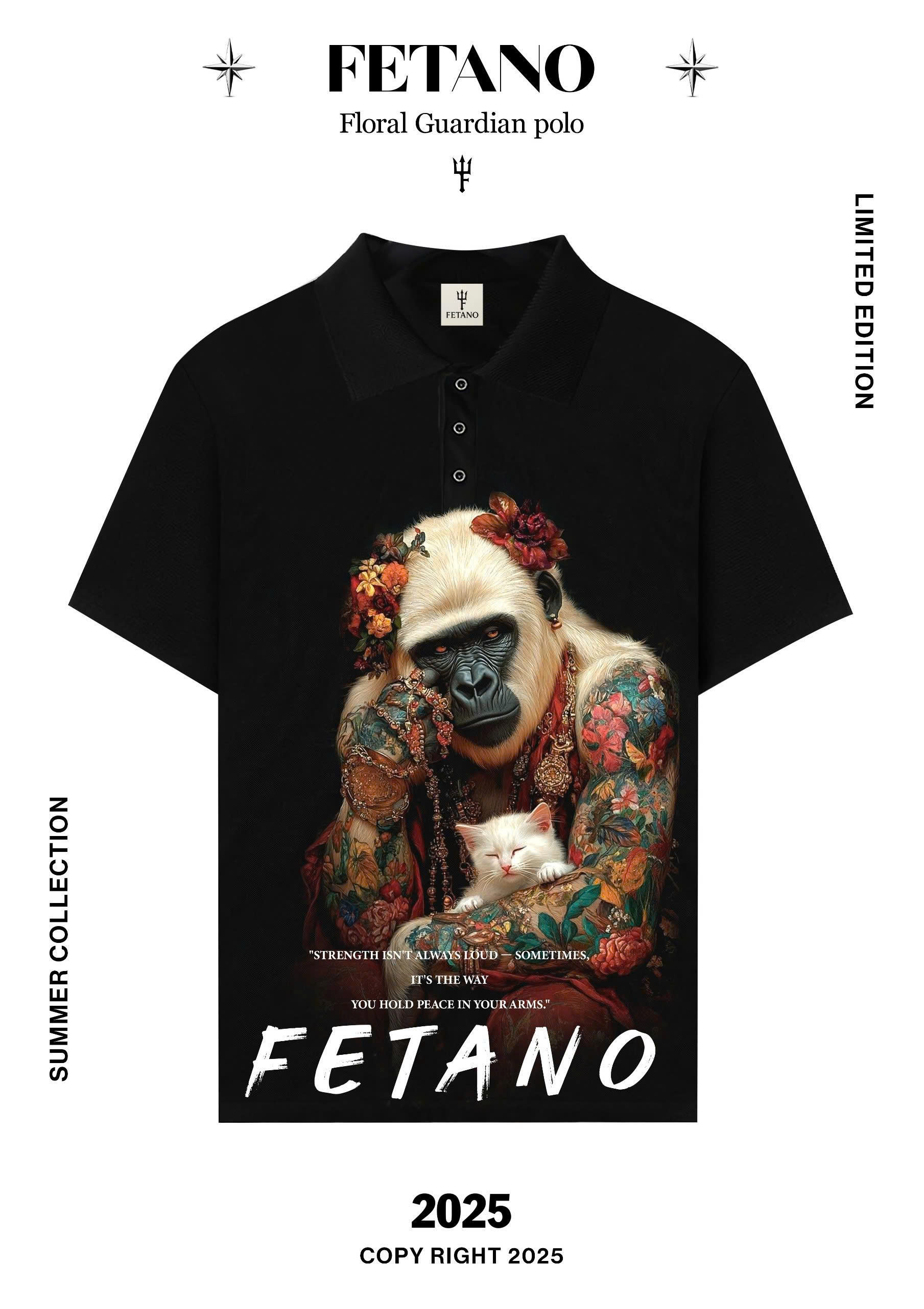 Polo Shirt – Floral Guardian